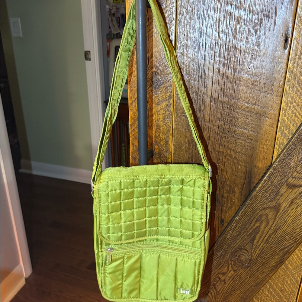 Lug Quilted Lime Crossbody Bag